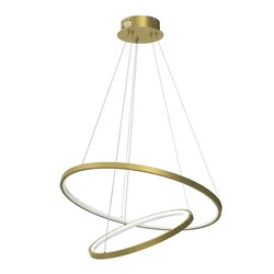 LED luster na sajli HOOP LED/51W/230V prečnik 60 cm 4000K zlatni