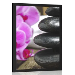 Plakat Zen sprostitveni kamni - 60x90 silver