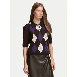 Luisa Spagnoli Pulover Marius 100472 Temno rjava Regular Fit