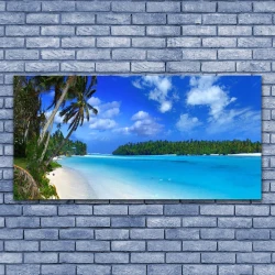 tulup.si Slika na platnu Palm beach sea 140x70 cm