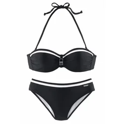 LASCANA Bikini črna/bela