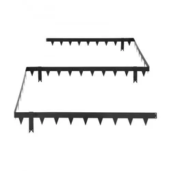 VEVOR Robni robnik 1016x1143x15 mm črn kovinski