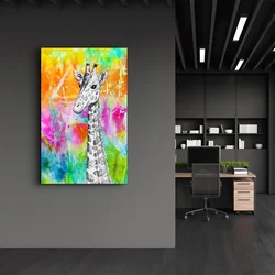 Wallity Dekorativna slika na kaljenom staklu, 70x110cm, Šarena