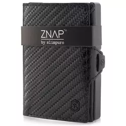 Slimpuro ZNAP, tanki novčanik, 12 kartica, pretinac za novčiće, 8 × 1,8 × 6 cm (Š × V × D), RFID zaštita