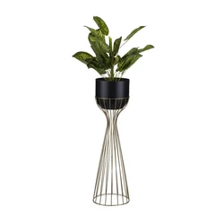 Metalna saksija LOFT 68x20 cm zlatna/crna