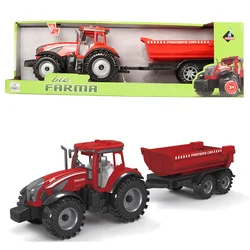 Traktor z rdečo prikolico