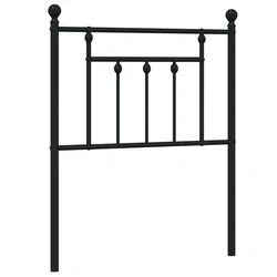 Vidaxl Kovinsko nadomestno vzglavje črno 75 cm