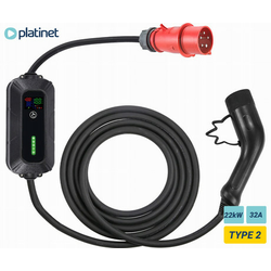 Prenosna punjačka stanica za elektromobile/EV/PHEV, AC Type 2, 16 A / 400 V, 22 kW, 5 m + adapter
