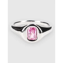 Blue Tomato Pink Stone Signet Ring Jewellery silver stainless steel