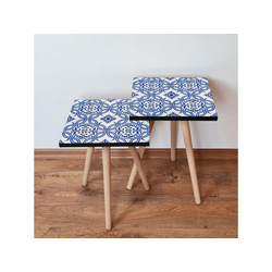 Hanah Home Sklapajući Stočić 2 Komada 2SHP41 - Navy Plavo