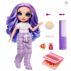 Rainbow High MAVRIČNA PIŽAMNA PAJAMA ZA MLADINCE, MODNA PUNČKA VIOLET WILLOW