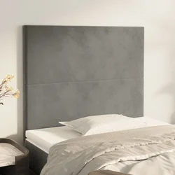 Uzglavlje svijetlosivo 80x5x118/128 cm baršunasto