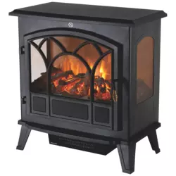 HOME Električni ugradni kamin, 1850 W, Crni