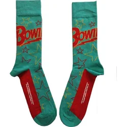 David Bowie Nogavice Stars Outline Green 36-40