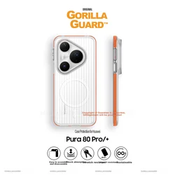 Xingqiu Maska za mobilni telefon Huawei Pura 80 Pro / Huawei Pura 80 Pro+, Providno-narandžasta