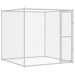 Kavez za pse Srebrno 200 x 200 x 200 cm Cinkani čelik