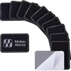 Bambu Lab Rectangular PU Iron-on Patch - Black to Silver
