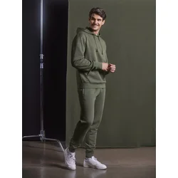 Olive Mens Hoodie Authentic Russell