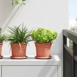 Okrugla saksija za cveće 24 pcs Crvena cigla O 15 x 12 cm