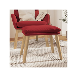 Den Stolček za noge vinsko rdeč 45x29,5x39 cm žamet