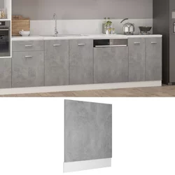 Panel za perilicu posuđa Lyon Betonsko siva 59,5x3x67 cm Inženjersko drvo