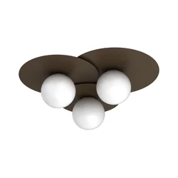 Plafonska svetiljka FLAT 3xE27/15W/230V 55x60 cm braon