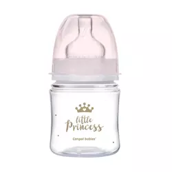 Canpol baby flašica 120ml široki vrat, pp - royal baby - pink