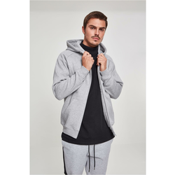 Gray hooded zipper