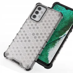 Honeycomb pancirna futrola sa silikonskim okvirom za Samsung Galaxy A32 5G - Prozirna KP10001