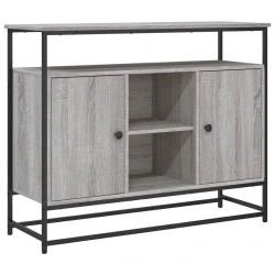 Vidaxl Komoda siva sonoma 100x35x80 cm inženirski les