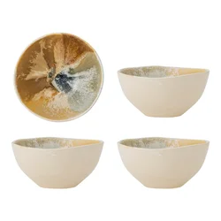 Komplet posod Bloomingville Lacey 625 ml 4-pack rumena barva
