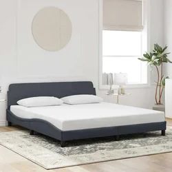 Okvir za krevet Dover tamno sivi 180x200 cm baršun