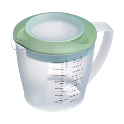 Mixing and measuring mug, with lid, plastic, 1400ml, Green Mint - West