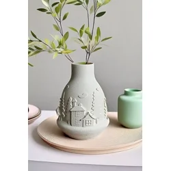 Aberto Design Vaza Winter Village, Siva