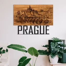 Wallity Zidna dekoracija Prague, 58 x 42 cm, Crna