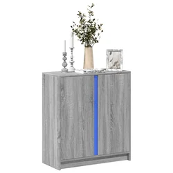 Komoda s LED svjetlima boja hrasta sonome 77x34x85 cm drvena