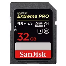 SANDISK Extreme PRO SDHC 32GB UHS-I U3 Class 10 - SDSDXXG-032G-GN4IN  SD, 32GB, UHS U3