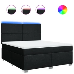 vidaXL vidaXL Box spring postelja z vzmetnico črna 180x200 cm blago, (21321063)
