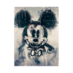 Canvas Slika na platnu Crno beli Mickey Mouse, 60x80cm