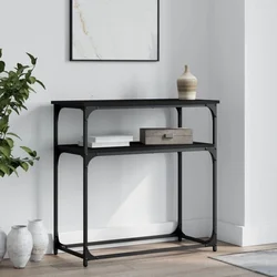 Konzolni stol crni 75 x 35,5 x 75 cm od konstruiranog drva