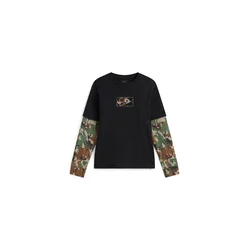 Vans Camo Twofer Kids Sweater black
