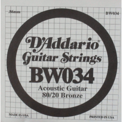DAddario BW034 SINGLE 80/20 BRONZE WND 034