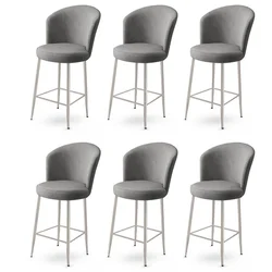 Hanah Home Set barskih stolica Alte, 6 komada, Sivi