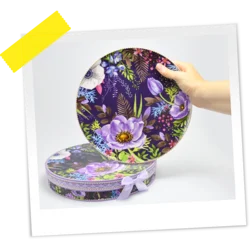 Tanjiri ljubičasto cveće 26 cm, set 2 kom OP25442