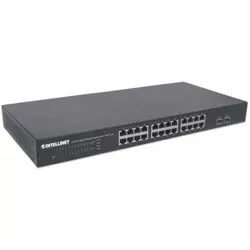 Intellinet 561044 mrežno stikalo Brez upravljanja L2 Gigabit Ethernet (10/100/1000) 1U Črna