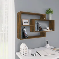 Zidna polica boja hrasta 104 x 20 x 58,5 cm konstruirano drvo