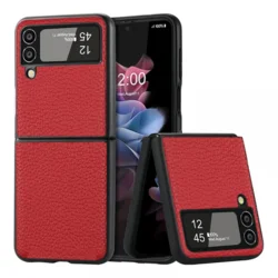 Torbica Elegant Leather za Samsung Z Flip 4 crvena