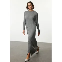 Trendyol Modest Ženska haljina Tctaw25Eb00093, Siva