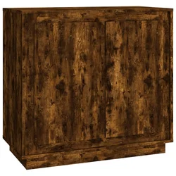 Komoda boja dimljenog hrasta 80 x 34 x 75 cm konstruirano drvo