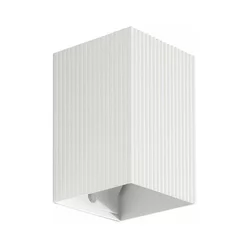 FARO 40534 - Zidno svetlo SOLE 1xGU10/8W/230V, belo, rebrasto, četvrtasto